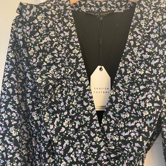 NWT English Factory Floral Wrap Dress - Picture 3 of 3